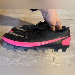 Hot pink soccer cleats. Used a few times but in good condition. Size 9 (women)